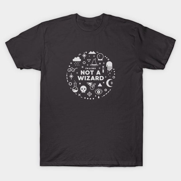 I'm a Developer, not a Wizard - Programming T-Shirt by blushingcrow